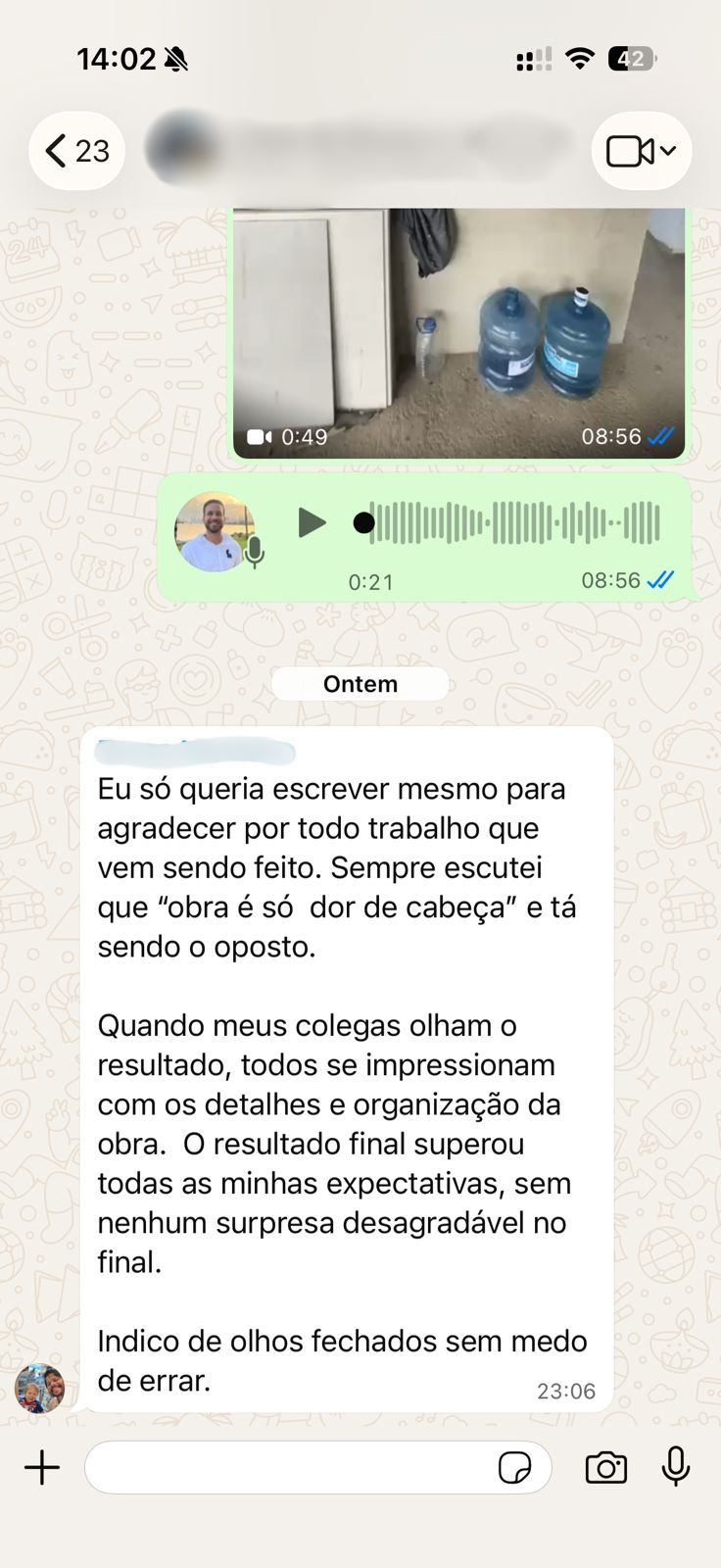 Depoimento Cliente 1