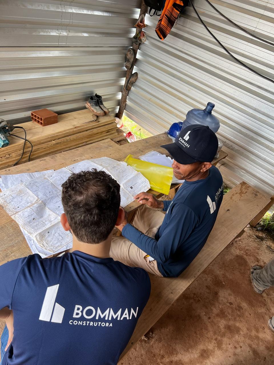 Equipe Bomman em obra - registro 2